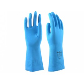 Перчатки "Нитртон+" (нитрил, голуб., пудра, толщ.0,12мм,дл.245мм.) р.S,M,L,XL